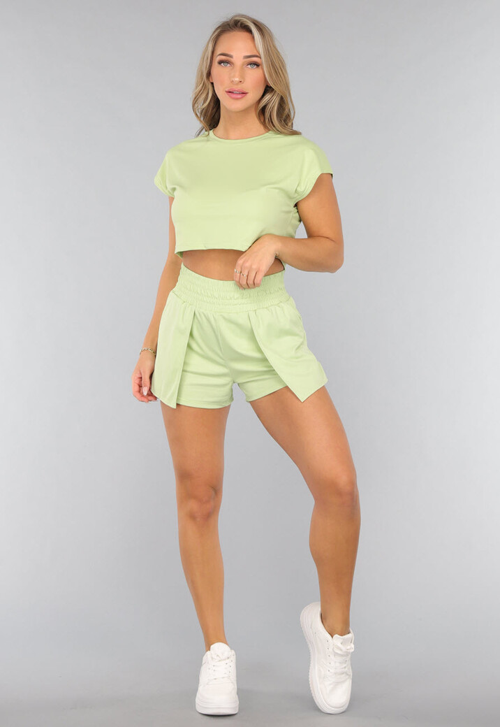 Groene Loose Fit Sportshort