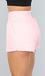 Roze Sportshort met Elastische Tailleband
