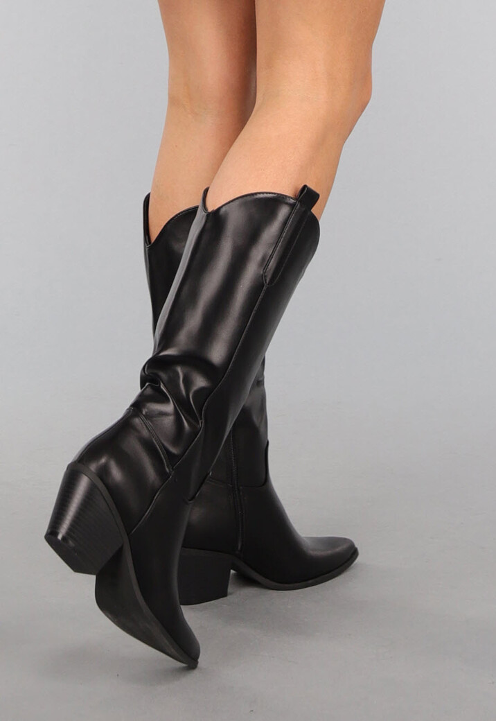 Zwarte Hoge Cowboylaarzen