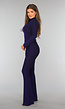 Blauwe Glitter Flair Broek in Tall Model