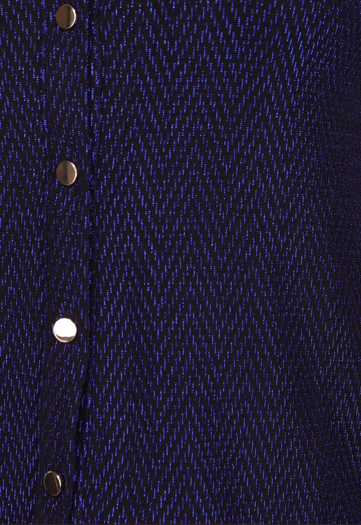 Blauwe Longsleeve Blouse met Shimmer