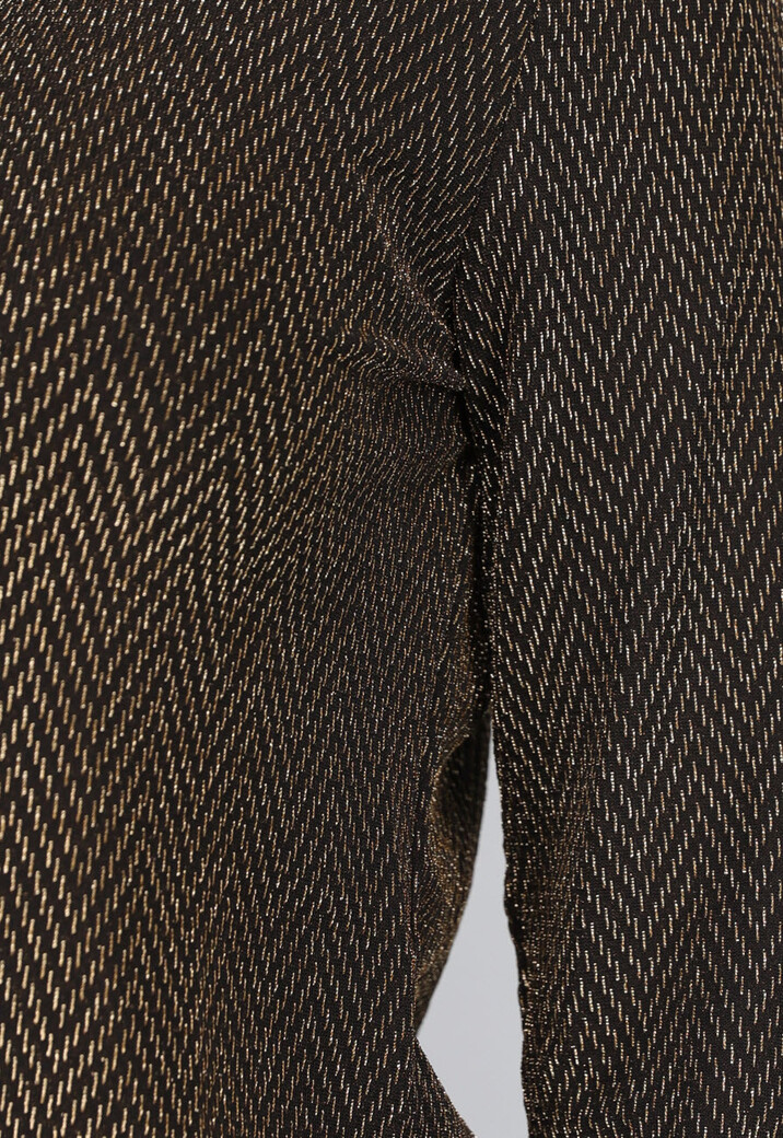 Gouden Zigzag Glitter Blouse