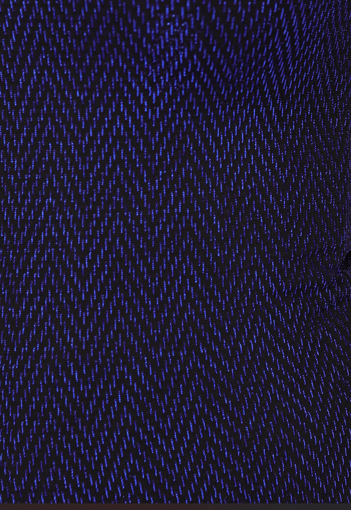 Blauwe Glitter Top met Kleine Col