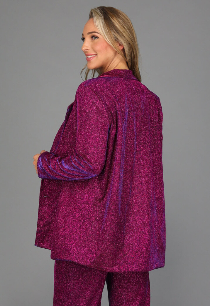 Holografische Oversized Glitter Blazer