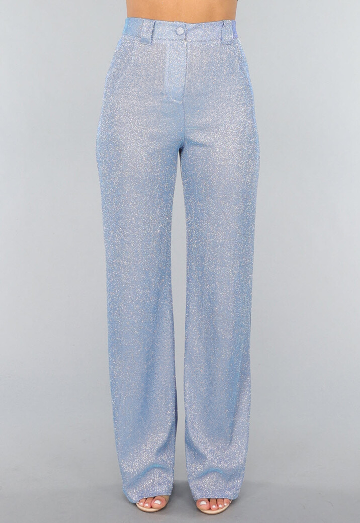Sparkle Pantalon in Ice Blue