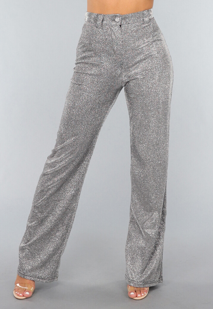 Glamour Pantalon in Zilver