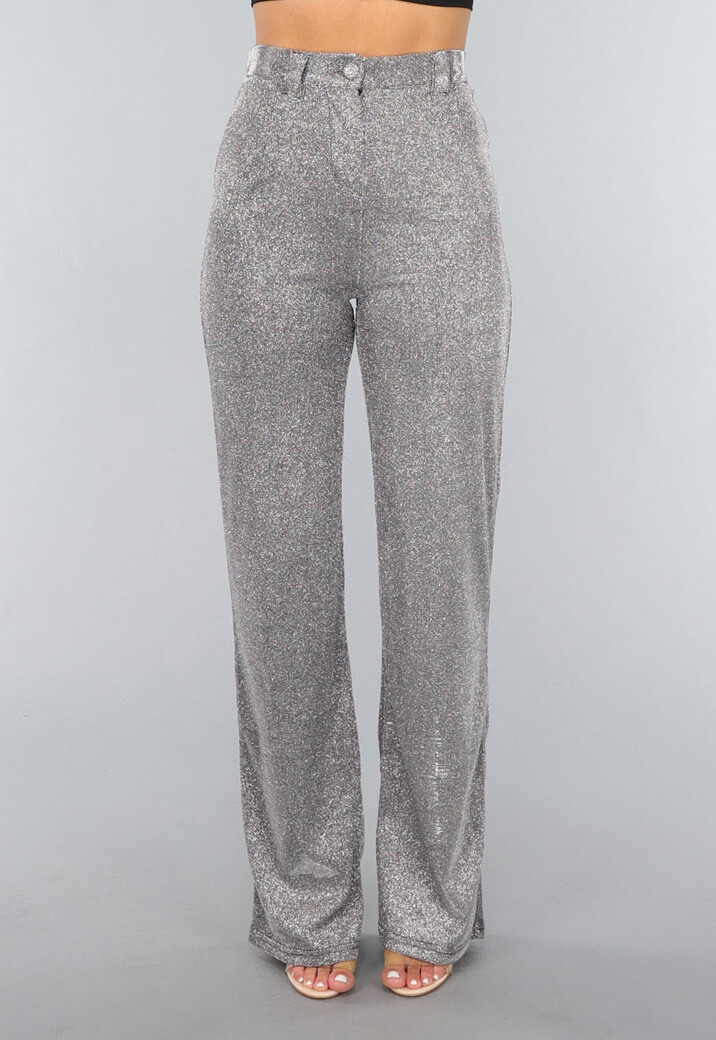 Glamour Pantalon in Zilver