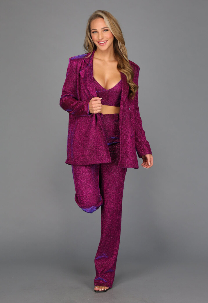 Paarse Glamour Top met Triangel Model