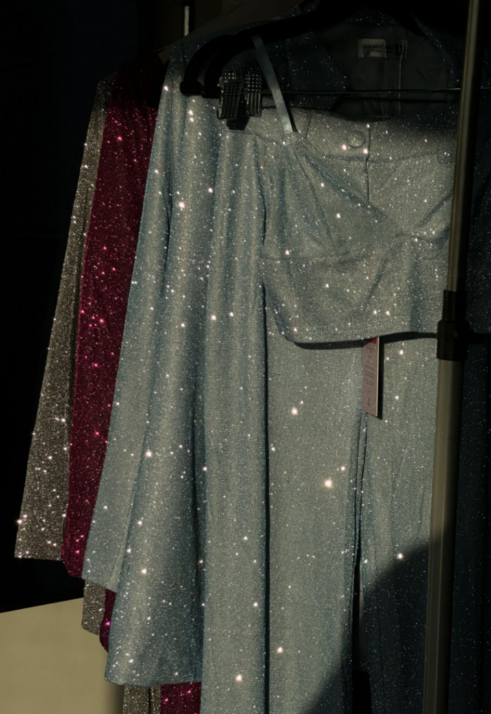 Holografische Oversized Glitter Blazer