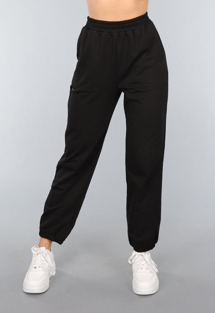 Zwarte Joggingbroek met Cutout