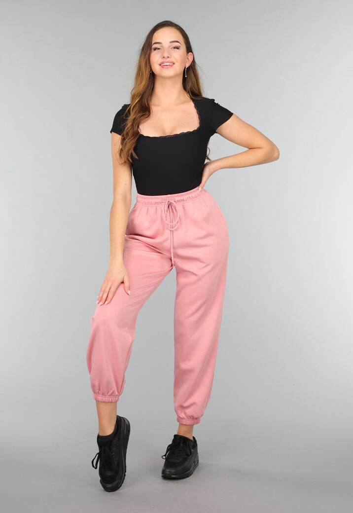 Oudroze Zachte Joggingbroek