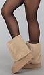 Beige Faux Fur Overslag Laarsjes