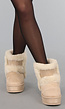 Beige Bont Laarsjes met Plateau