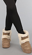Bruine Faux Fur Boots met Plateau