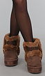 Donkerbruine Fluffy Snowboots