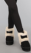 Zwarte Teddy Boots met Dikke Zool
