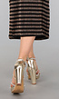 Gouden Glitter Peeptoe Sandaletten