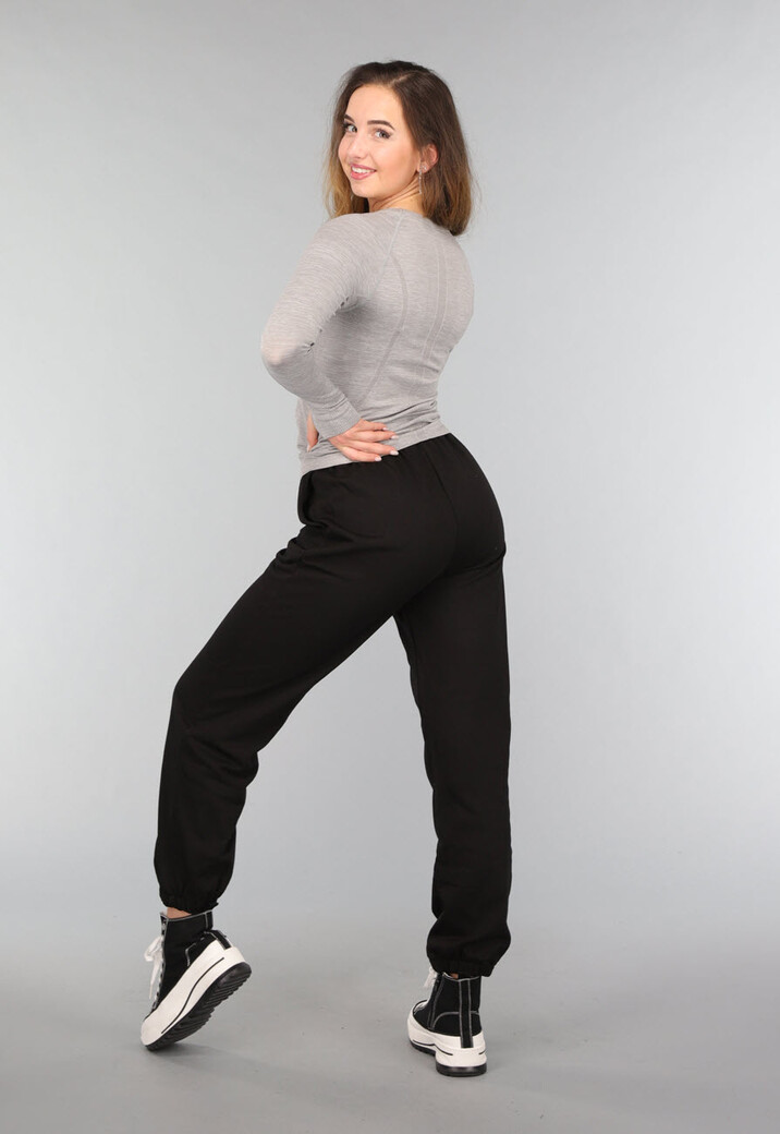 Grijze Stretchy Longsleeve Sporttop