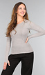 Grijze Stretchy Longsleeve Sporttop