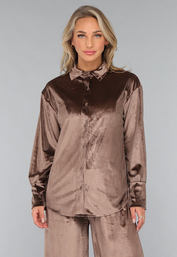 Velvet Taupe Wide Leg Two Piece