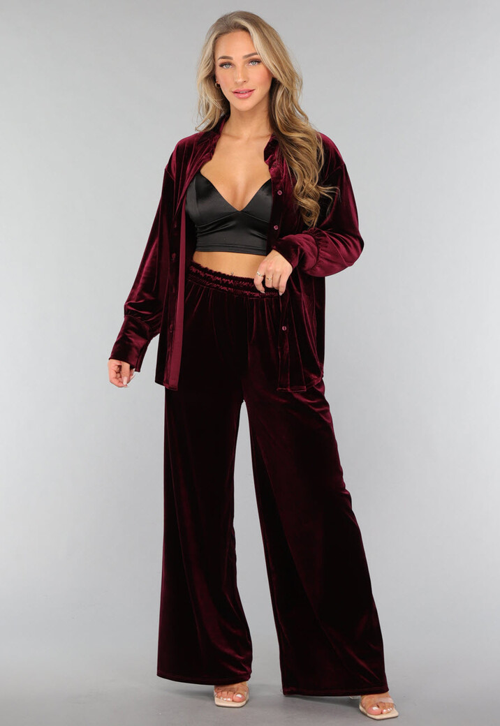 Burgundy Velours Two Piece