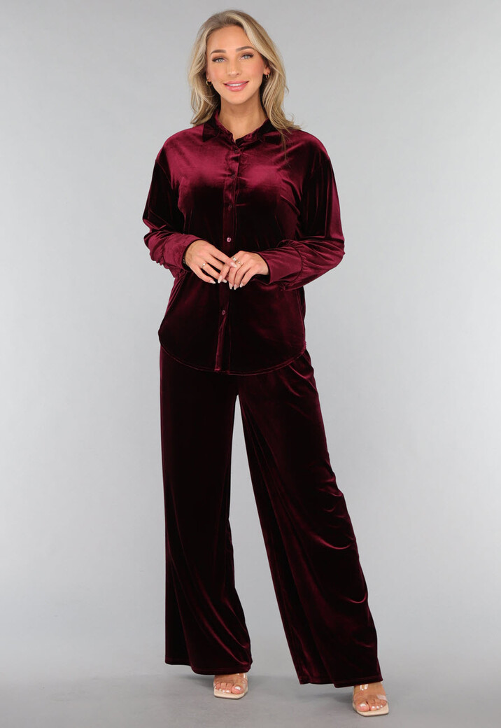 Burgundy Velours Two Piece