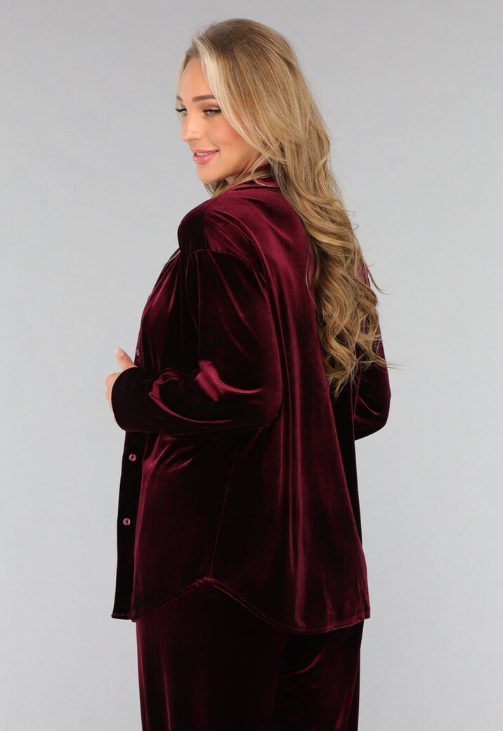 Burgundy Velours Two Piece