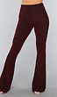 Stretchy Tall Flared Broek met Rode Glitter
