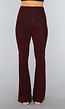 Stretchy Tall Flared Broek met Rode Glitter