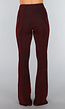 Stretchy Tall Flared Broek met Rode Glitter