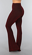 Stretchy Tall Flared Broek met Rode Glitter