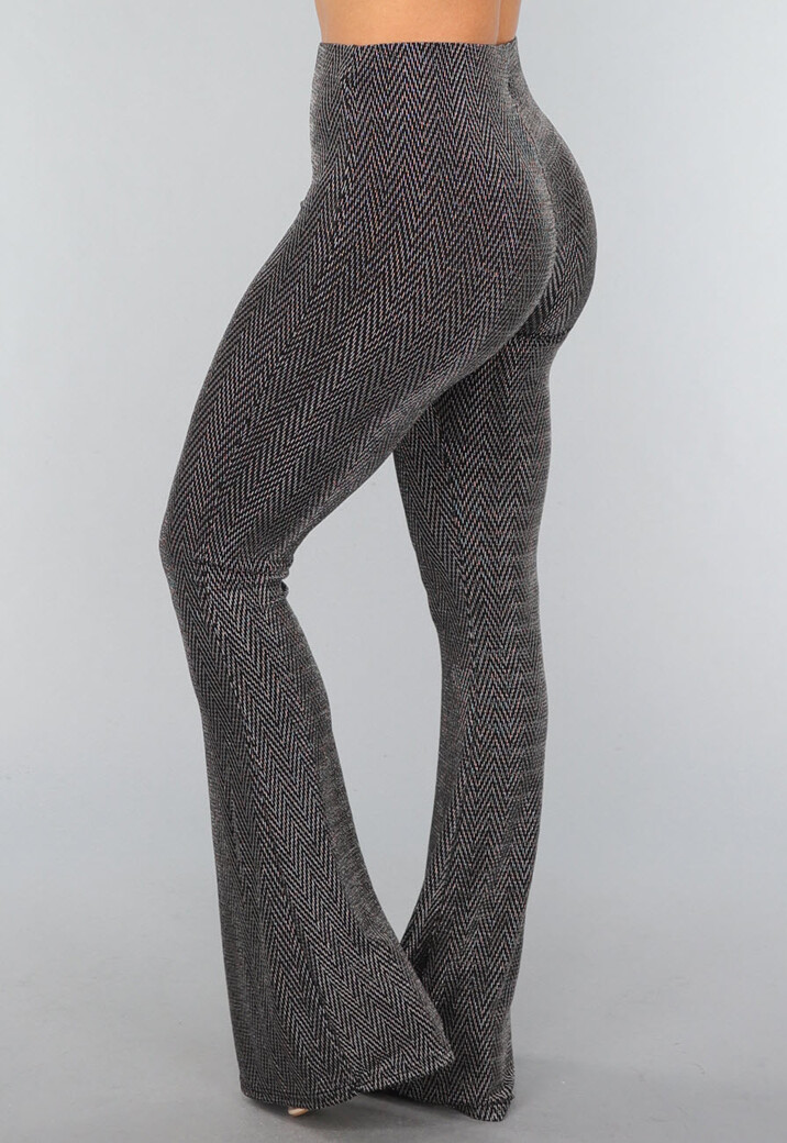 Zilveren Elastische Tall Flair Broek