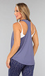Blauwe Mouwloze Sport Tanktop