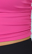 Fuchsia Rib Padded Bandeau Top