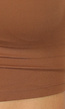 Camel Padded Sporttop met Open Rug