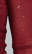 Burgundy One Shoulder Glitter Top