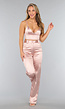 Rosé Satin Crop Top