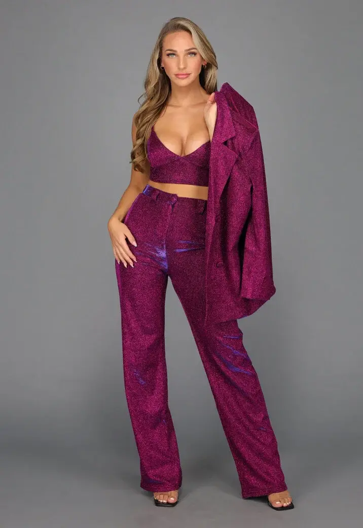 Paars Glitter Pak 3-Delig