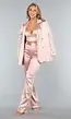 Satin Blazer Pak Luxe Roze 3-Delig
