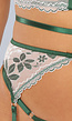 Groene Kanten Lingerie Set met Bloemen Patroon