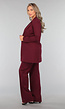 Halflange Burgundy Blazer met Stretch
