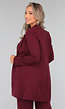 Halflange Burgundy Blazer met Stretch
