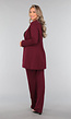 Halflange Burgundy Blazer met Stretch