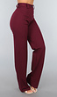 Straight Leg Burgundy Pantalon