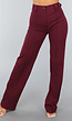 Straight Leg Burgundy Pantalon
