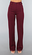 Straight Leg Burgundy Pantalon