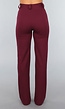 Straight Leg Burgundy Pantalon