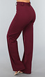 Straight Leg Burgundy Pantalon