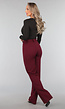 Straight Leg Burgundy Pantalon