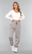 Lichtgrijze Basic Jogger
